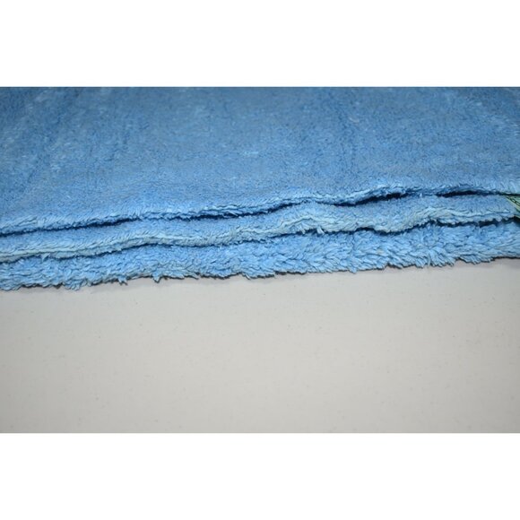 Vintage NWD Russell-Lacey Loop-n-Tuft Reversible Rug New Blue Cush 27" x 48" - Picture 6 of 9